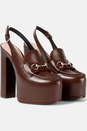 Gucci Pumps mocassino slingback Horsebit in pelle