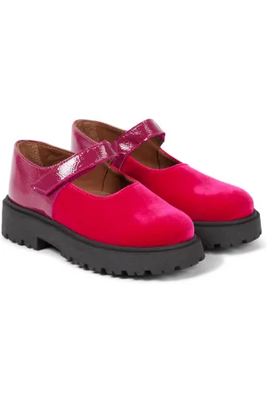 PèPè PèPè Ballerine Mary Jane in velluto con pelle