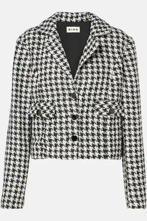 RIXO London Giacca cropped pied-de-poule