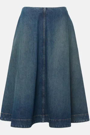 Khaite Gonna midi di jeans Renta