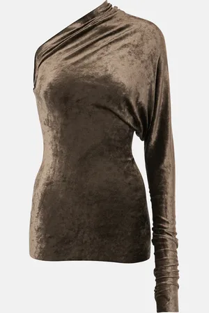 Rick Owens Top monospalla Lilies Diana in velluto