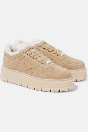Prada Sneakers in suede con shearling