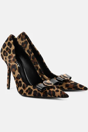 VERSACE Pumps La Medusa in cavallino animalier
