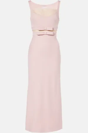 Giambattista Valli Abito midi in crêpe con pizzo