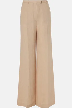Loro Piana Pantaloni flared Emmit in lino