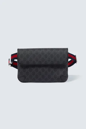 Gucci Marsupio Web Stripe GG in canvas con pelle