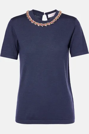 Carolina Herrera T-shirt in maglia di lana e seta