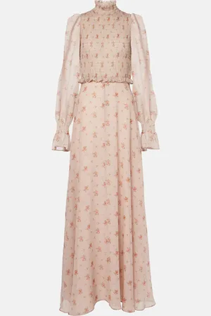 BLUMARINE Abito lungo in georgette di seta