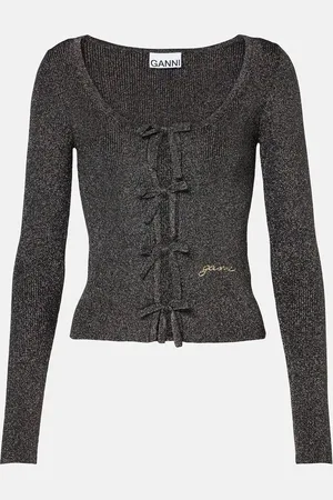 Ganni Cardigan con lamé