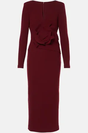 Roland Mouret Abito midi in crêpe di lana