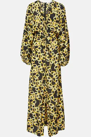 Diane von Furstenberg Abito lungo Kason con stampa