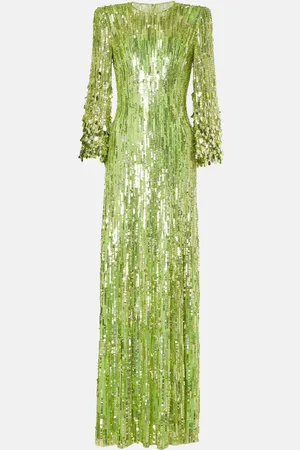 Jenny Packham Abito lungo Nymph con paillettes