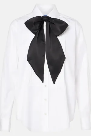Ralph Lauren Camicia in popeline di cotone con fiocco