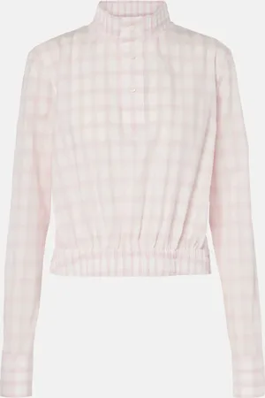 Loewe Top in cotone a quadri
