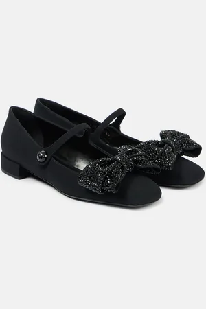 VALENTINO GARAVANI Ballerine Mary Jane Bowjane in crêpe