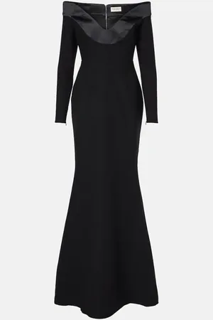 Ilkyaz Ozel Abito lungo Orreda con scollo bardot