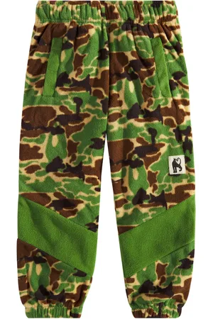 Mini Rodini Pantaloni sportivi in pile camouflage