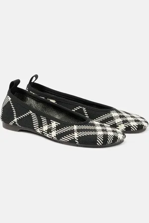 Burberry Ballerine in maglia con pelle