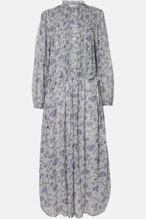 Marant Etoile Abito midi Dalida in voile di cotone