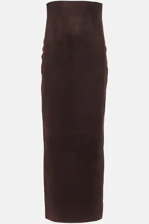Khaite Gonna lunga Loxley in suede