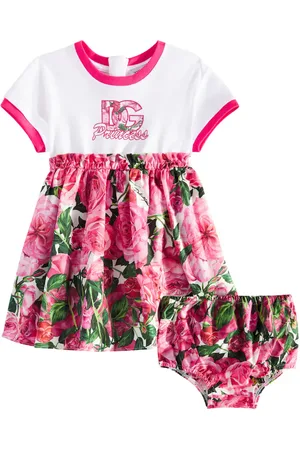 Dolce & Gabbana Baby - Abito in jersey e popeline