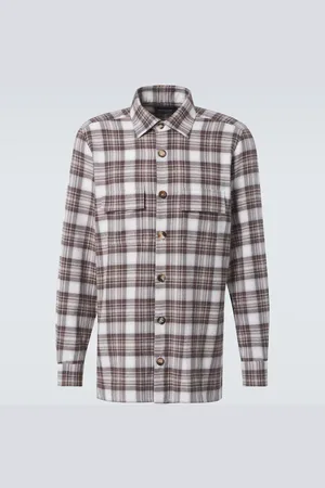 Kiton Camicia in cotone a quadri