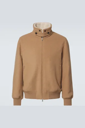 Brunello Cucinelli Giacca imbottita in cashmere con shearling