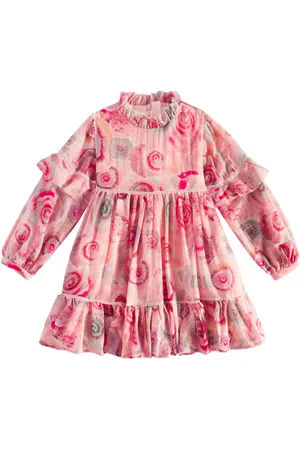 Chloé Chloé Kids Abito in lana con balze e stampa