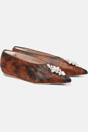 Simone Rocha Ballerine in cavallino con cristalli