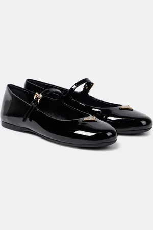 Prada Ballerine Mary Jane in vernice con logo