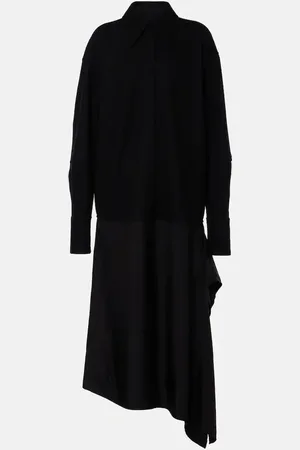 Jil Sander Abito chemisier asimmetrico con lana