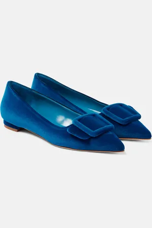 Manolo Blahnik Ballerine Maysale in velluto