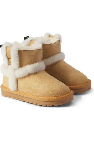MONNALISA Stivaletti in suede con shearling sintetico