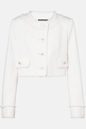 Dolce & Gabbana Giacca cropped in tweed di misto lana