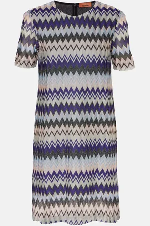 Missoni Abito corto in lamé a zig-zag