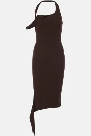 Courrèges Courrèges Abito midi Undressed in maglia a coste