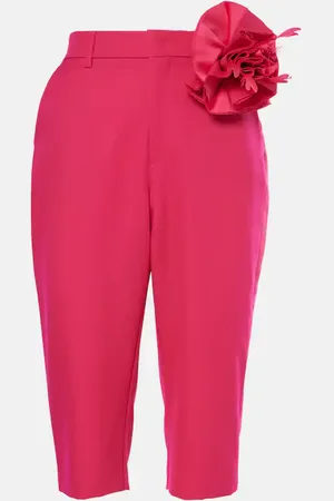 AREA Shorts in lana con applicazione