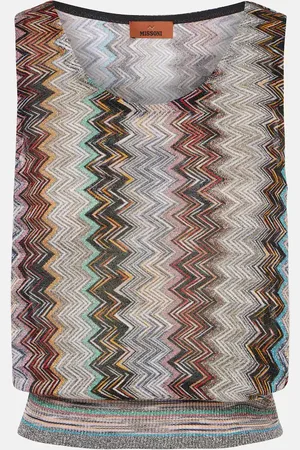 Missoni Top in maglia lamé a zig-zag