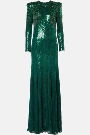 Jenny Packham Abito lungo Paloma con paillettes