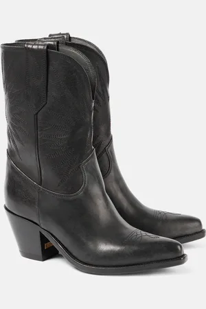 Golden Goose Stivali texani Wish Star in pelle