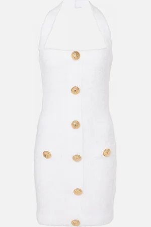 Balmain Abito corto con scollo all