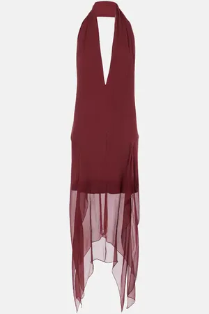 Salvatore Ferragamo Abito corto in georgette di seta