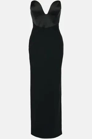 Ilkyaz Ozel Abito lungo con corsetto senza spalline