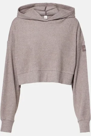 alo Felpa cropped Muse in maglia a coste