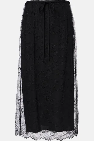 VALENTINO Gonna midi in pizzo