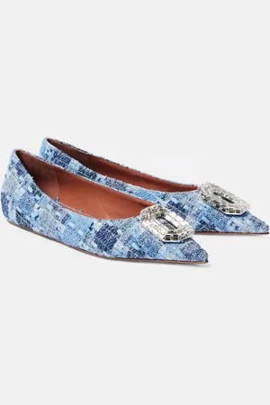 Amina Muaddi Pumps Camelia 90 in tweed