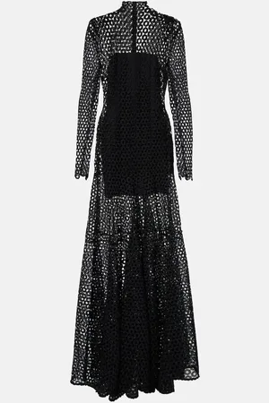 DAVID KOMA Abito lungo in macramé