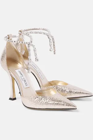 Jimmy Choo Pumps Stevie 100 in similpelle con cristalli