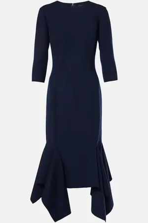 Oscar de la Renta Abito midi in misto lana