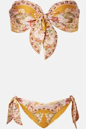 ZIMMERMANN Bikini Wylie Scarf Tie con stampa